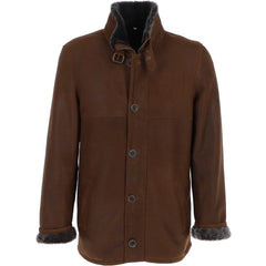 Men’s Wool-Blend Shearling Jacket