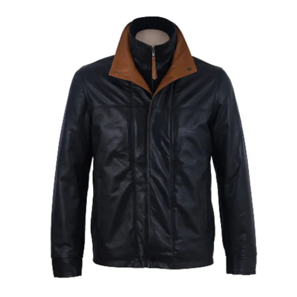Men’s vintage Black Winter Leather Jacket
