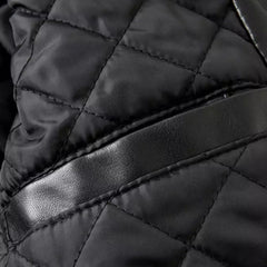 Modern Men's Collared Black Leather Jacket 