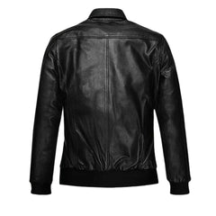 Sleek Classic Black Leather Jacket