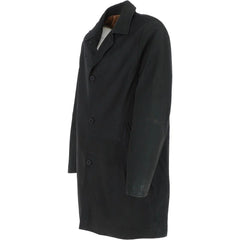 Men’s Black Tailored Wool Overcoat