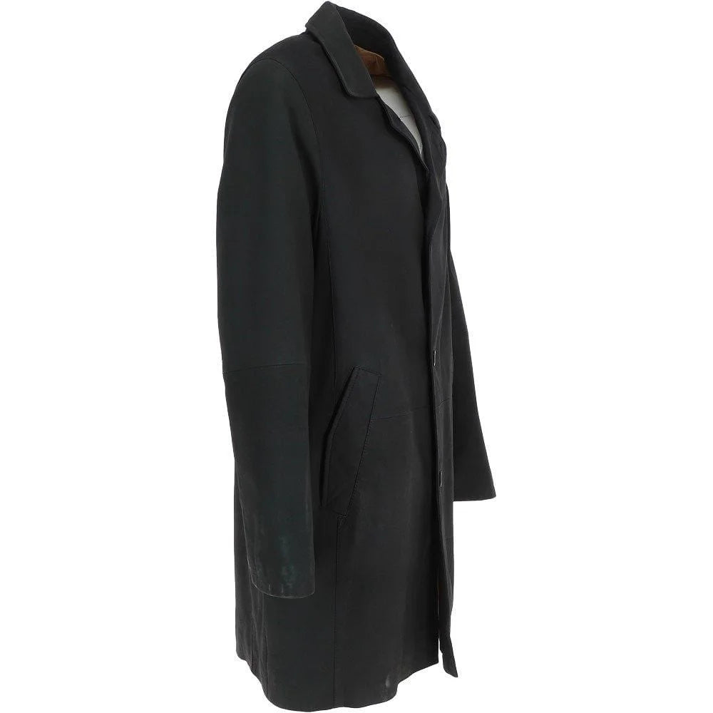Men’s Black Tailored Wool Overcoat