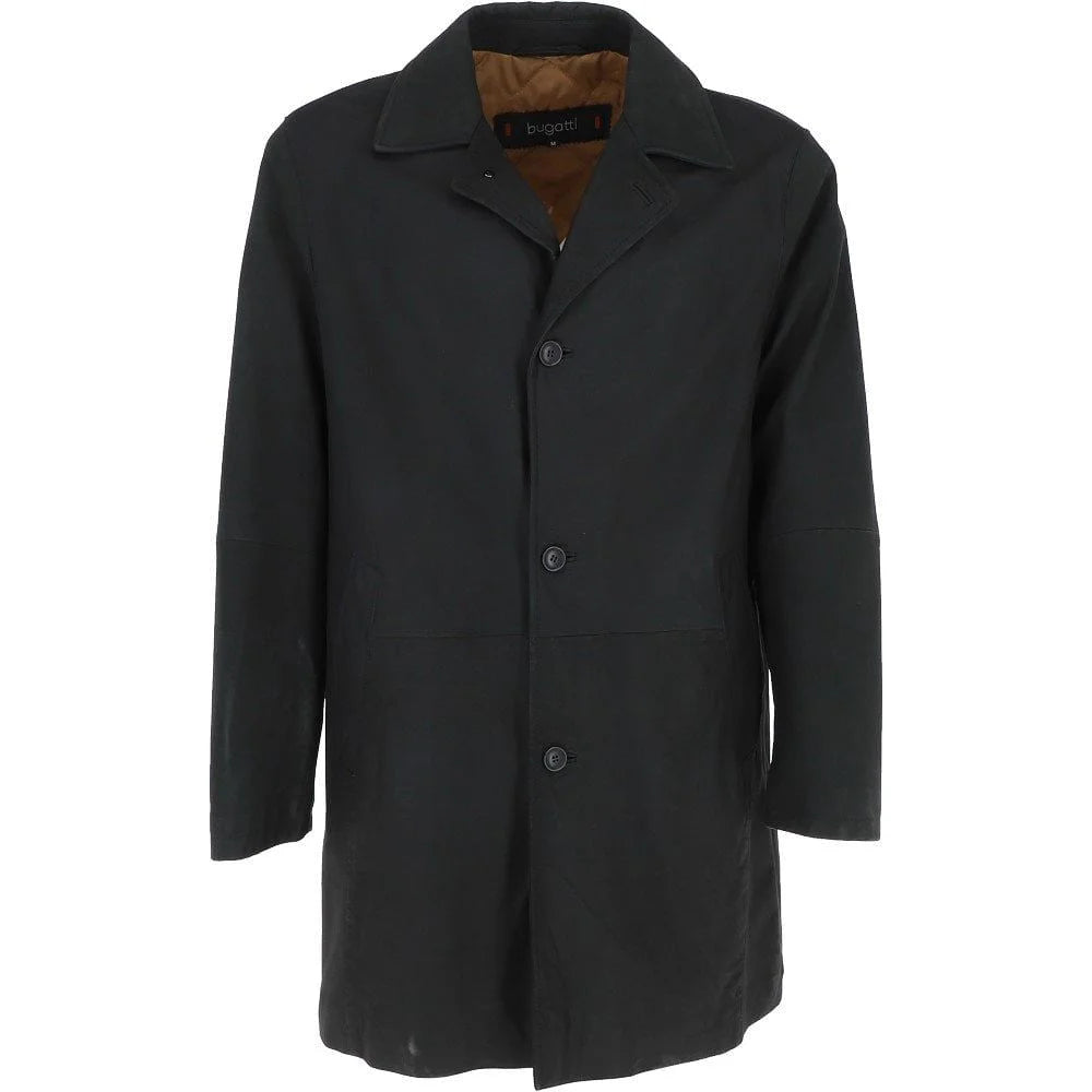 Men’s Black Tailored Wool Overcoat