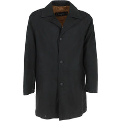 Men’s Black Tailored Wool Overcoat