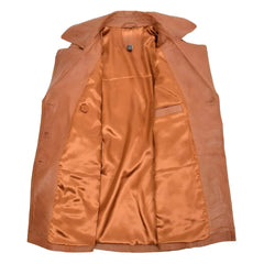 Tan Belted Trench Coat for Women