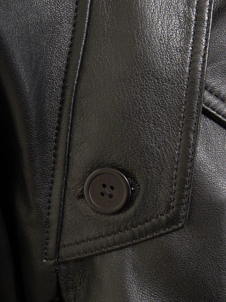 Women Black Vintage Leather Jacket