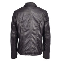 Women Classic Black Leather Jacket