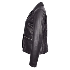 Women Classic Black Leather Jacket