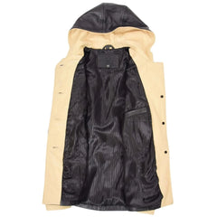 Women Black Leather Hooded Jacket