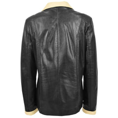 Women Black Leather Office Jacket
