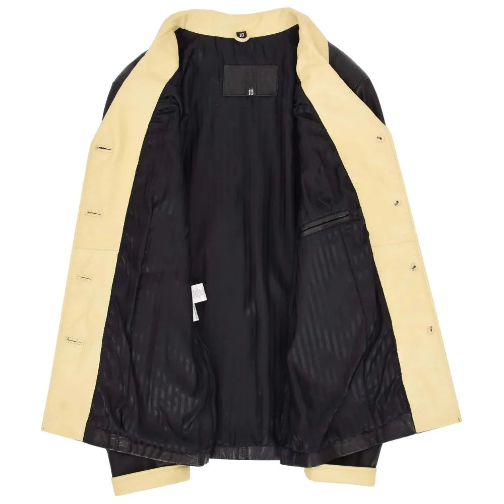 Women Black Leather Office Jacket