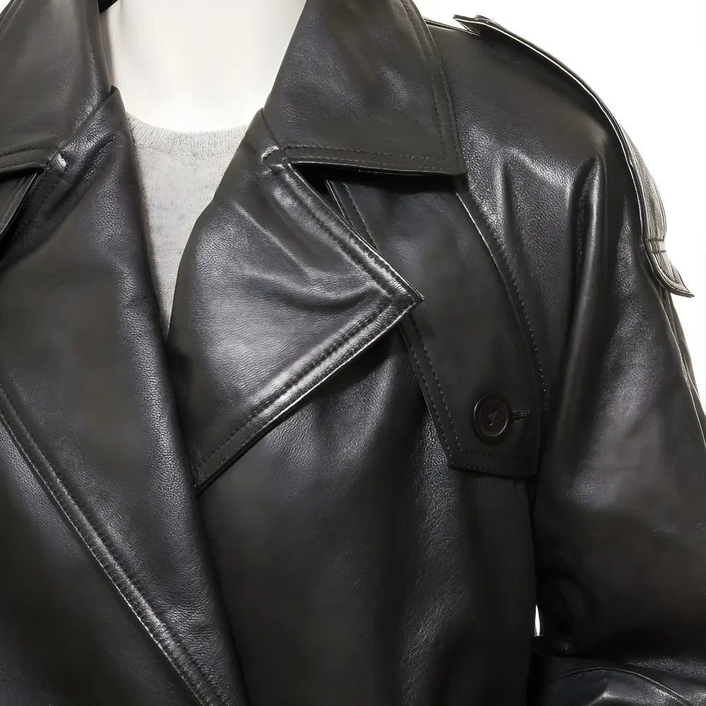 Women Black Vintage Leather Jacket