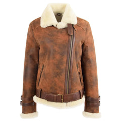 Women Brown Shearling Jacket