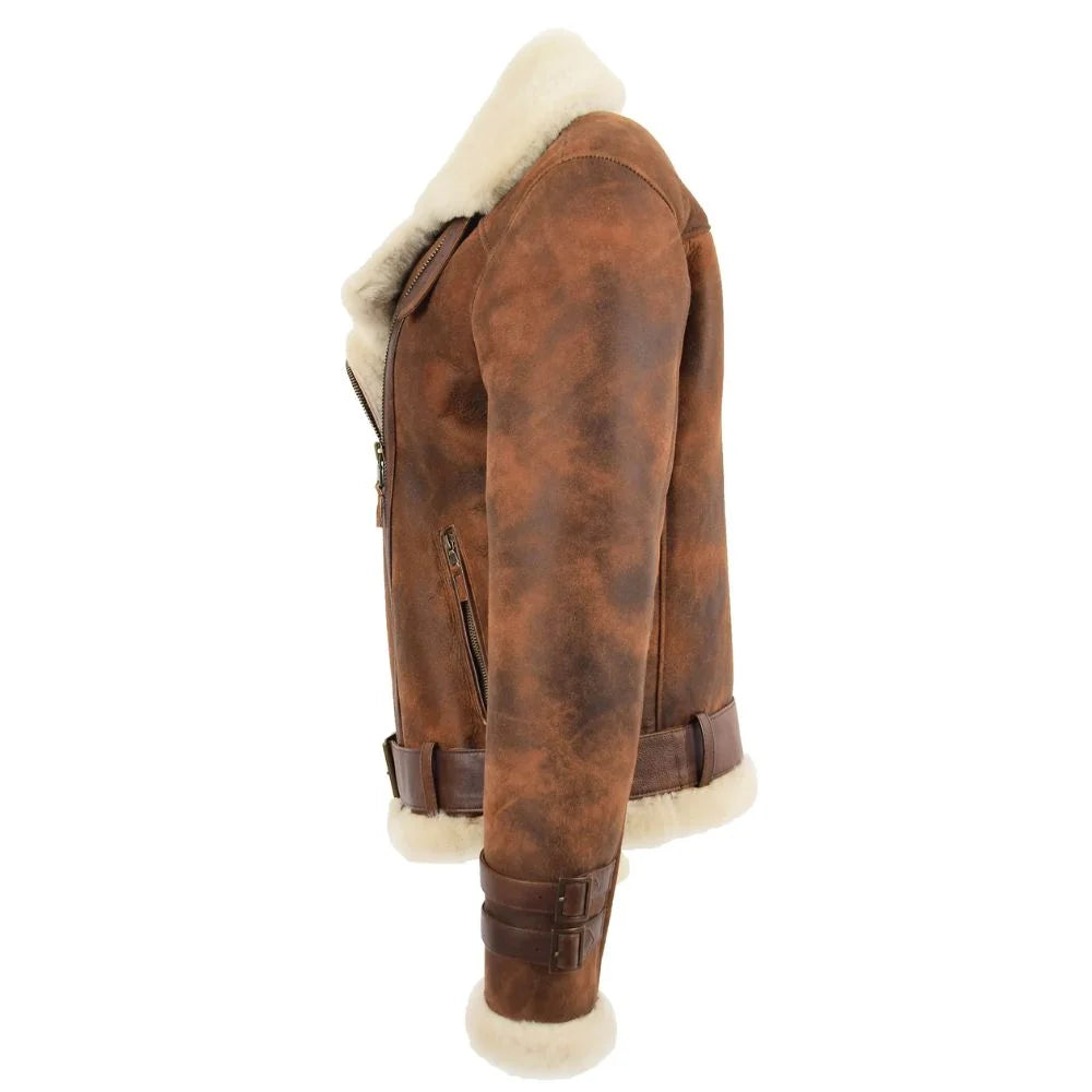 Women Brown Shearling Jacket