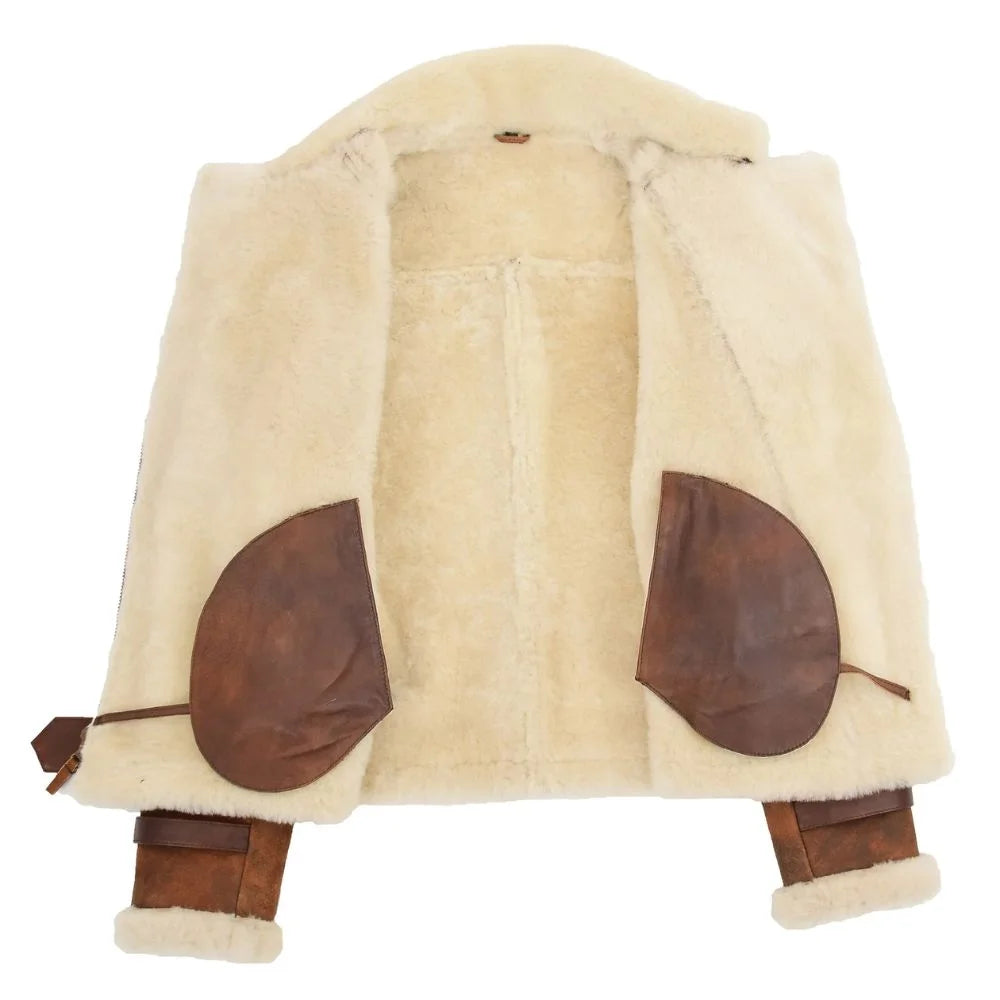 Women Brown Shearling Jacket