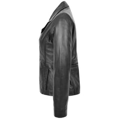 Women Black Real Leather Jacket
