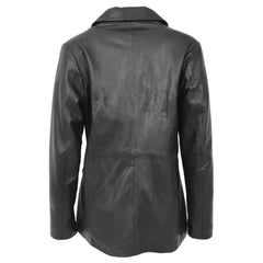 Women's Premium Black Leather Coat