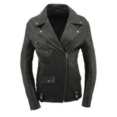 Women Vintage-Inspired Leather Jacket
