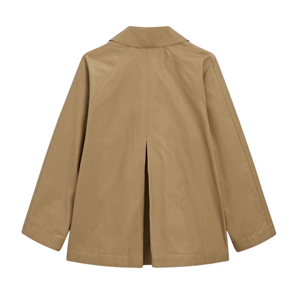 Women's Beige Cotton Trench Jacket