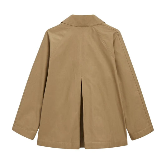 Women's Beige Cotton Trench Jacket