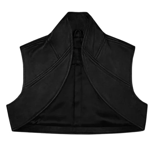 Women’s Black Cropped Leather Shrug