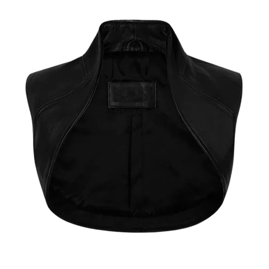 Women’s Black Cropped Leather Shrug