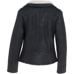 Women's Black Fur Leather Jacket