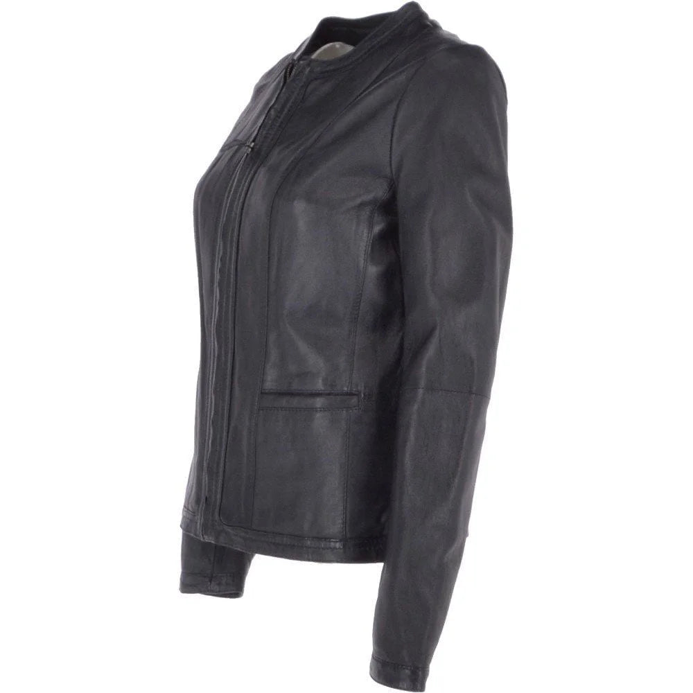Women's Black Leather Jacket
