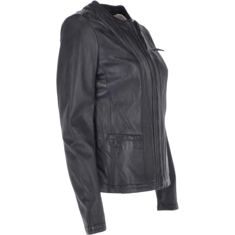 Women's Black Leather Jacket