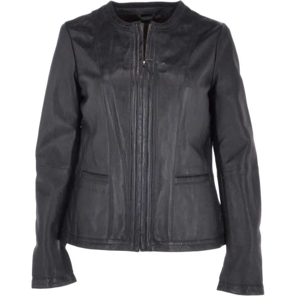 Women's Black Leather Jacket