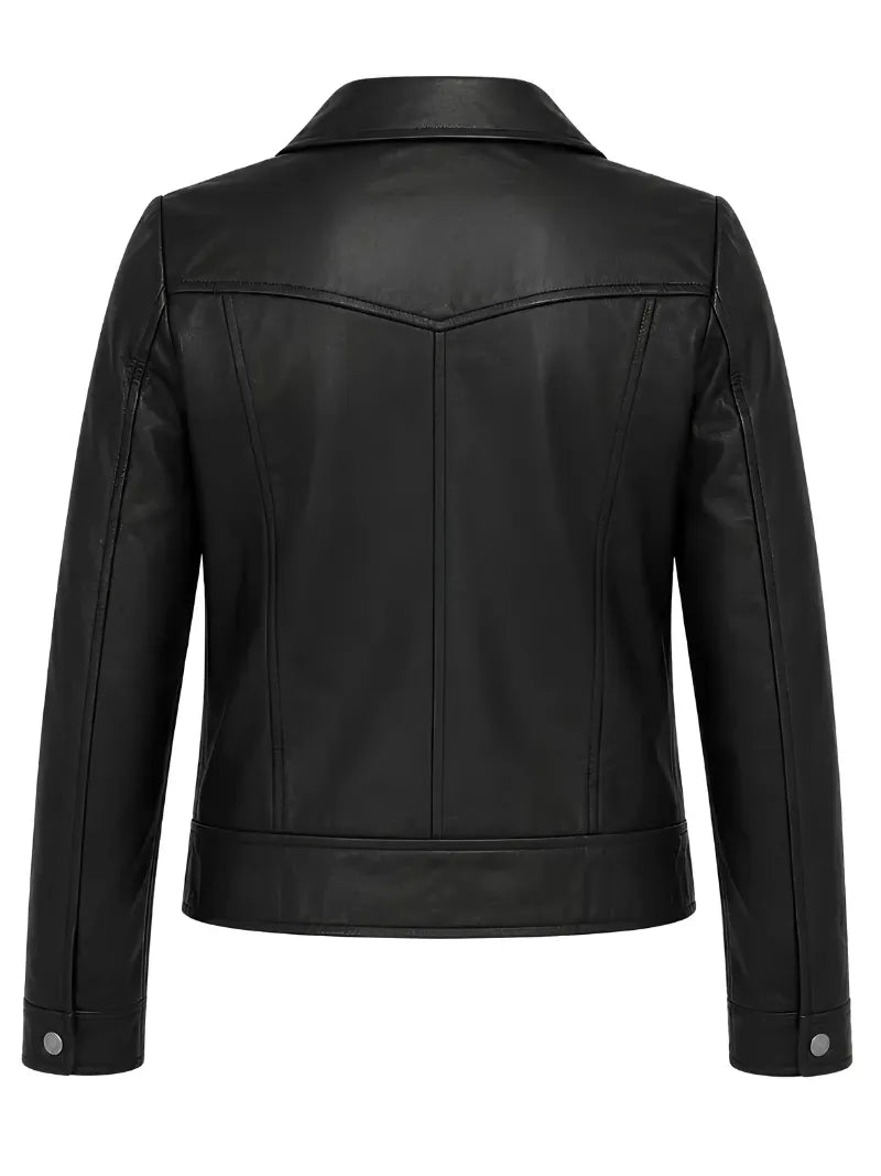 Women's Black Leather Signature Jacket