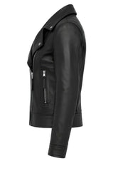 Women's Black Leather Signature Jacket