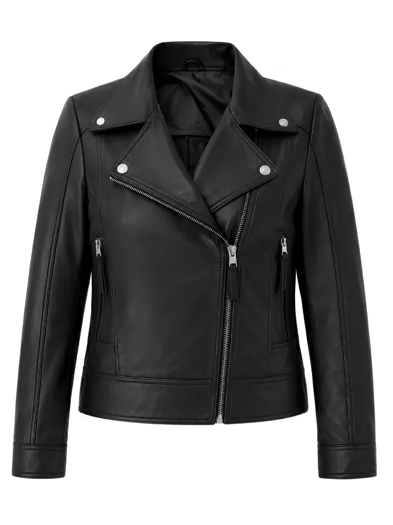 Women's Black Leather Signature Jacket