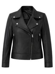 Women's Black Leather Signature Jacket