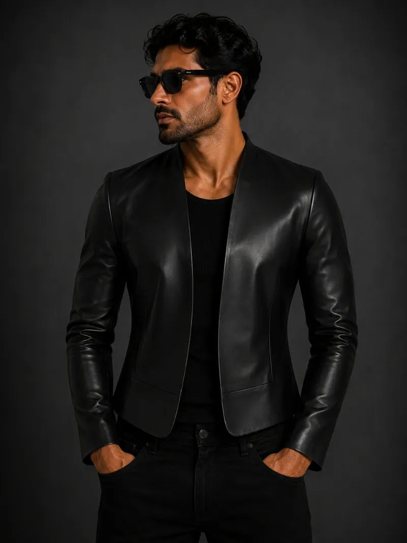 Women's Black Tailored Leather Jacket