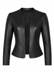 Women's Black Tailored Leather Jacket