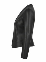 Women's Black Tailored Leather Jacket