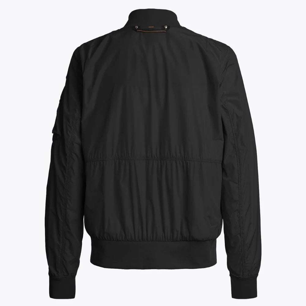 Women's Black Bomber Jacket with Utility Pocket