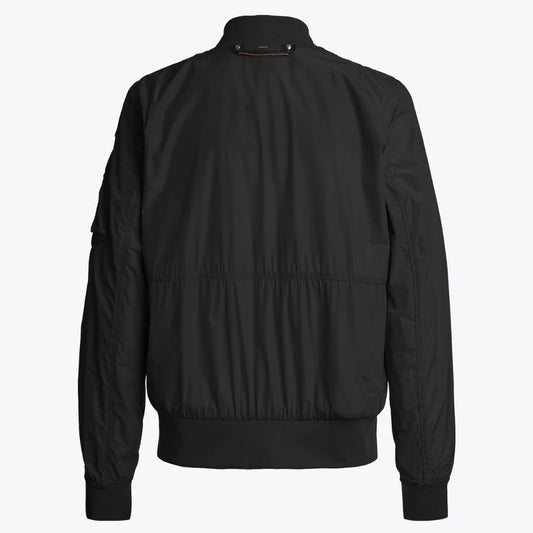 Women's Black Bomber Jacket with Utility Pocket