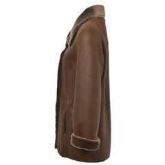 Women's Brown Shearling Leather Coat