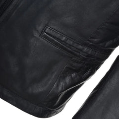 Women's Classic Black Leather Jacket