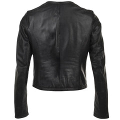 Women's Classic Black Leather Jacket