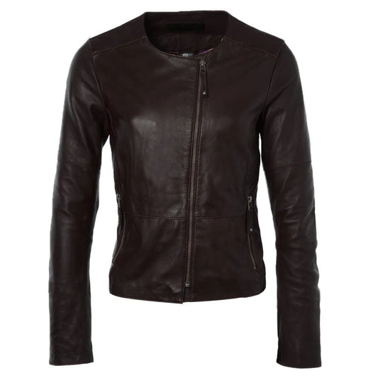 Women's Classic Black Leather Jacket