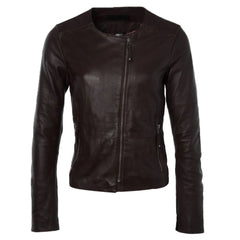 Women's Classic Black Leather Jacket
