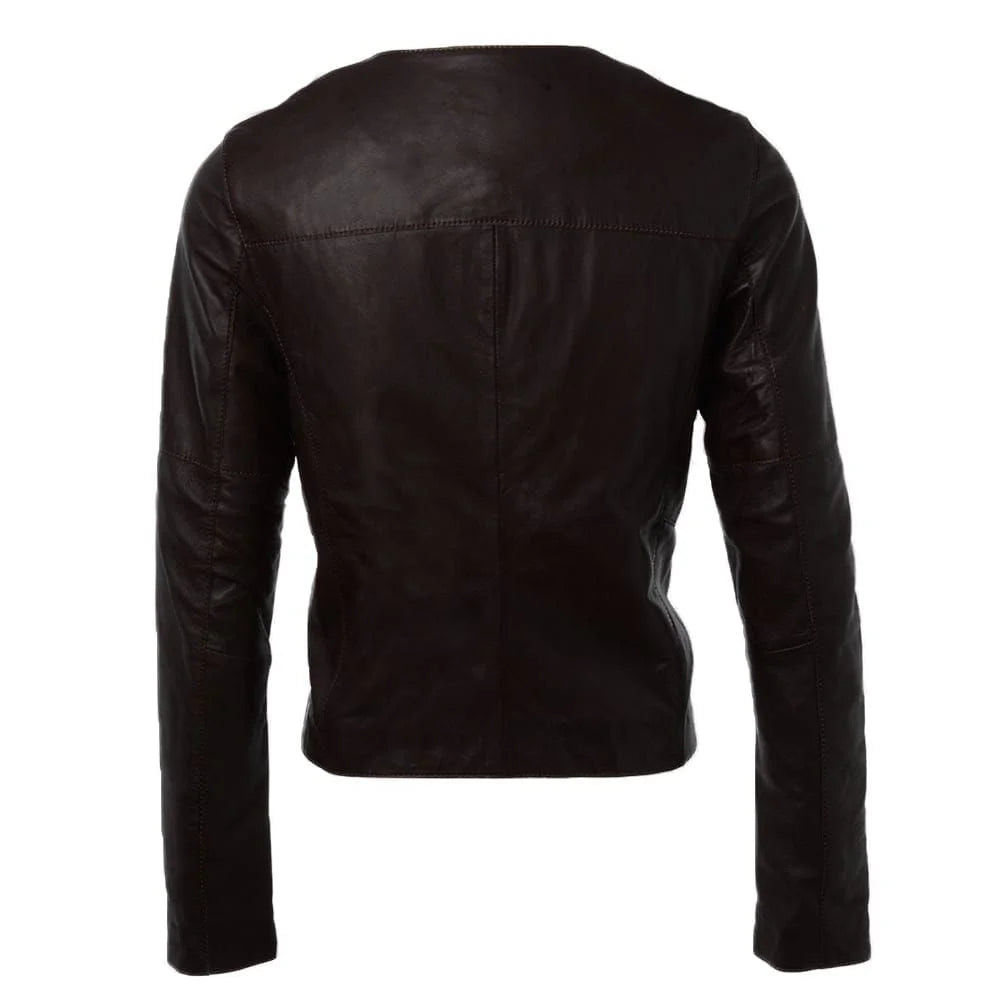 Women's Classic Black Leather Jacket