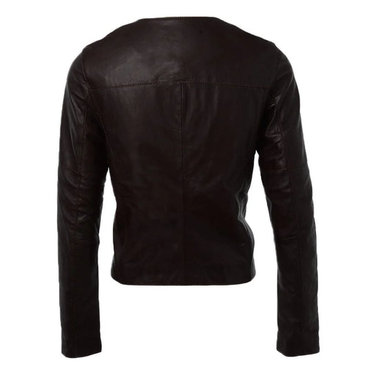 Women's Classic Black Leather Jacket