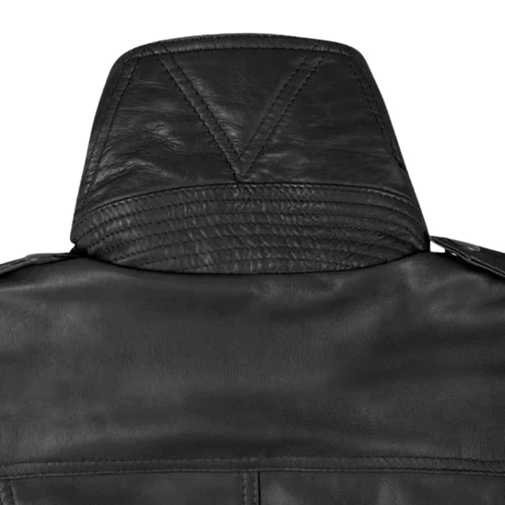 Women’s Classic Black Zipper Leather Jacket