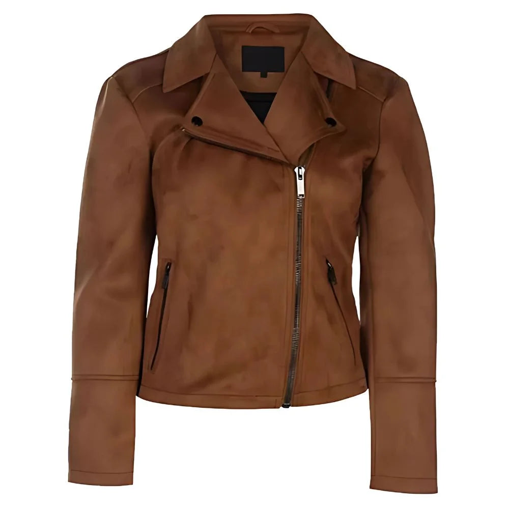 Women's Classic Brown Suede  Jacket
