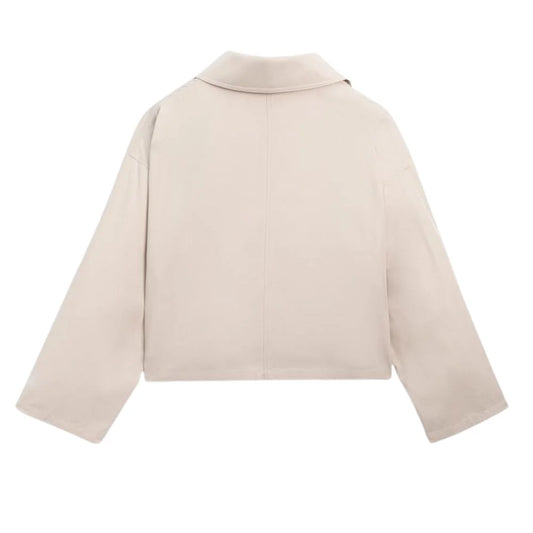 Women's Cropped Utility Jacket – Ivory