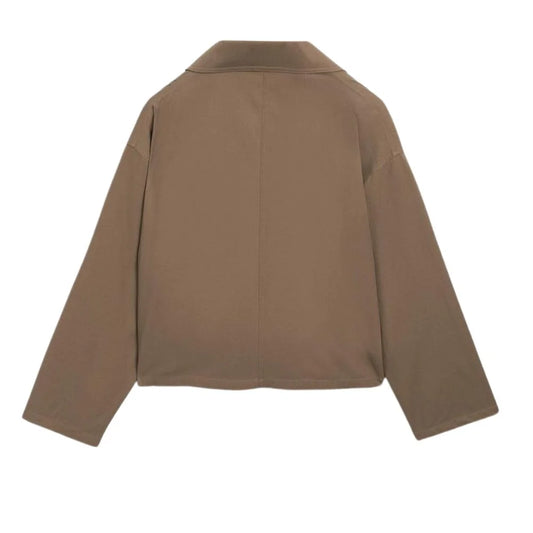 Women's Cropped Utility Jacket – Taupe
